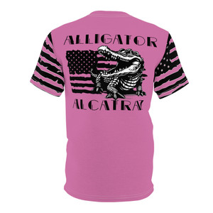 Alligator Alcatraz light lt pink Unisex Cut & Sew Tee (AOP) Alligator Alcatraz light lt pink Unisex Cut & Sew Tee (AOP)