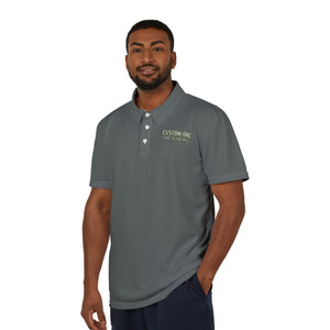 Custom One gray Unisex Polo Shirt (AOP) Custom One gray Unisex Polo Shirt (AOP)