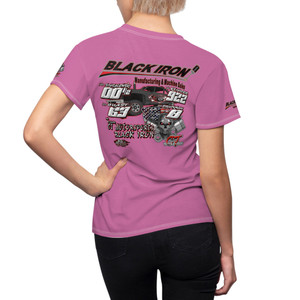 Team CJ Motorsports Black iron lt pink Women's Cut & Sew Tee (AOP) Team CJ Motorsports Black iron lt pink Women's Cut & Sew Tee (AOP)