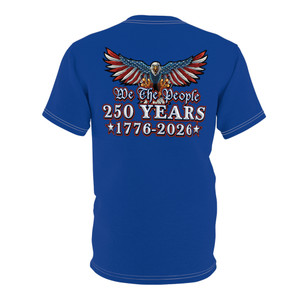 250 years blue Unisex Cut & Sew Tee (AOP)