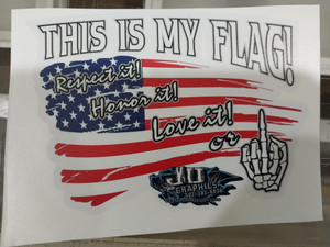 This is My Flag 8x10 Window Sticker