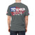 Trump He is coming for you gray Unisex Cut & Sew Tee (AOP)