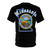 Minnesota flag black Unisex Cut & Sew Tee (AOP)
