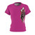 Team CJ Motorsports Black iron 2 pink Women's Cut & Sew Tee (AOP)