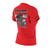 Team CJ Motorsports Black iron red Women's Cut & Sew Tee (AOP)