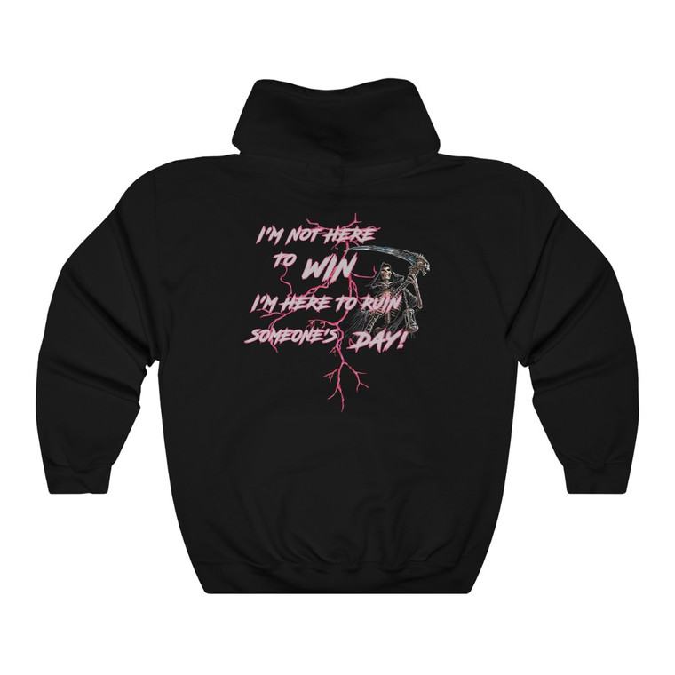 Not Here To Win Pink Unisex Heavy Blend™ Hooded Sweatshirt