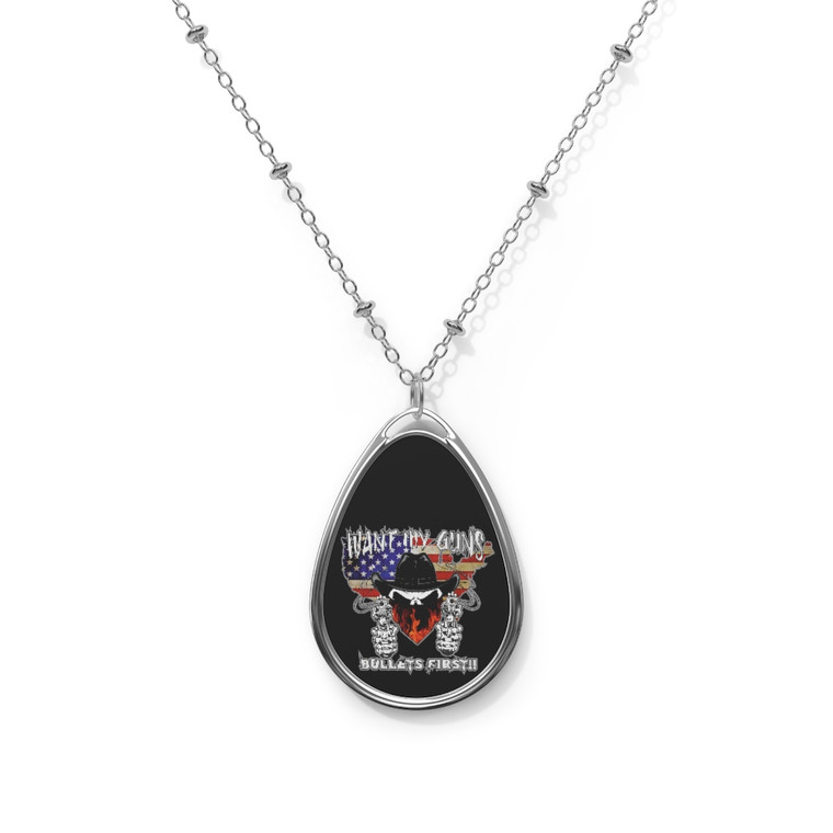 Want My Guns Oval Necklace