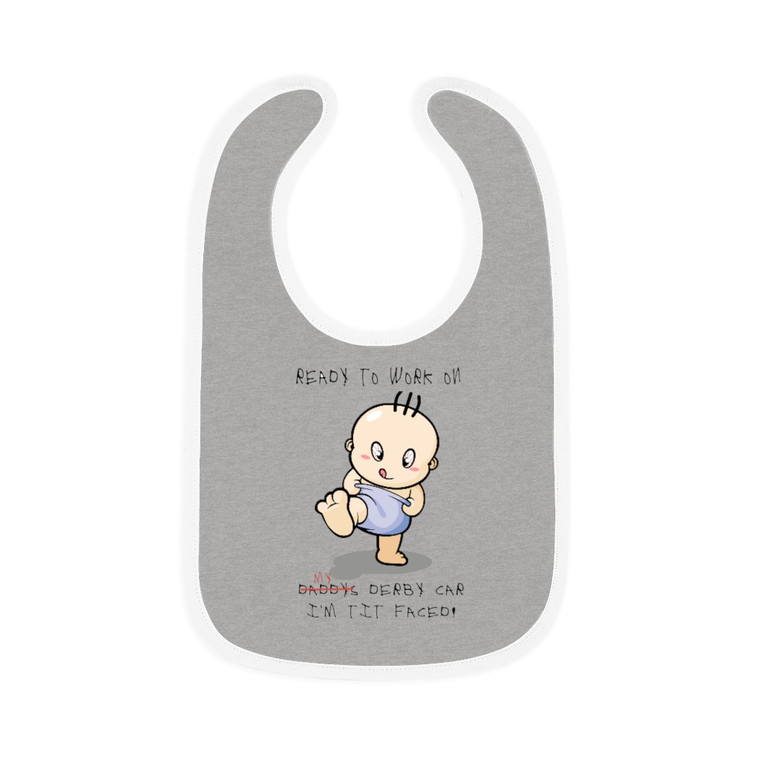 My Derby Car Baby Contrast Trim Jersey Bib