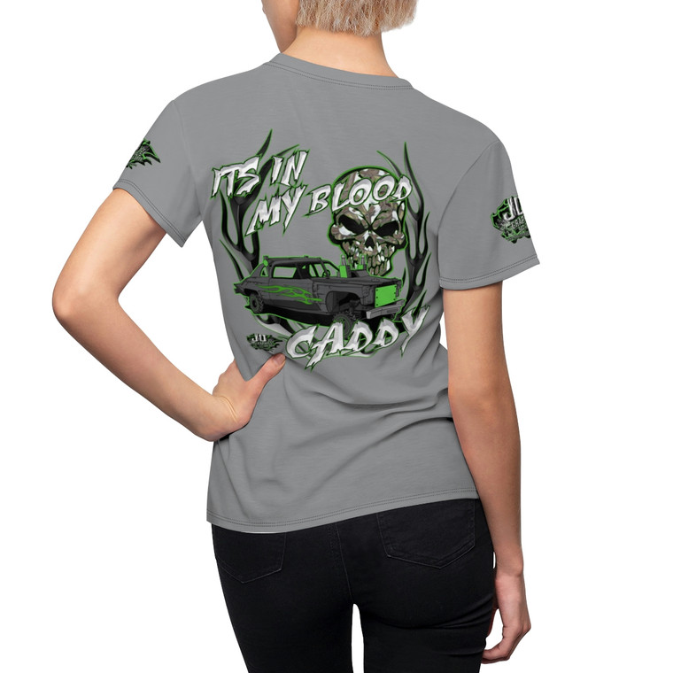  Its In my blood caddy Gray Women's Cut & Sew Tee (AOP)