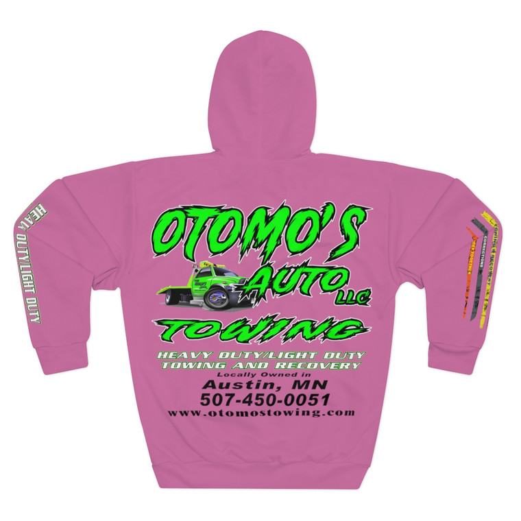 Otomos Towing light lt pink Unisex Pullover Hoodie (AOP)