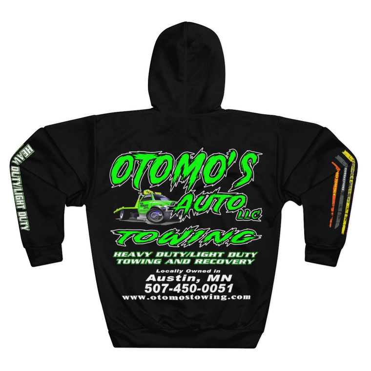 Otomos Towing dark Black Unisex Pullover Hoodie (AOP)