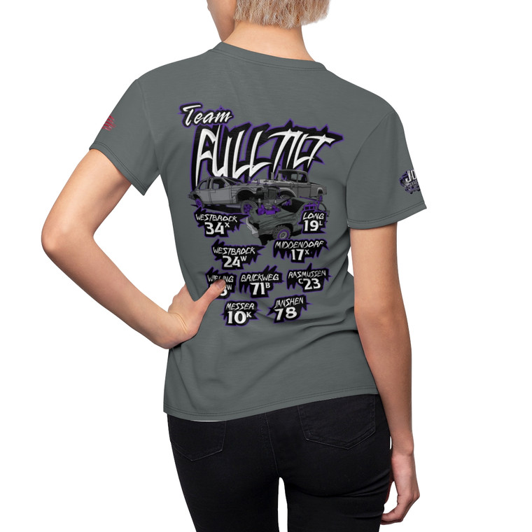  Team Full Tilt 2 gray Women's Cut & Sew Tee (AOP)