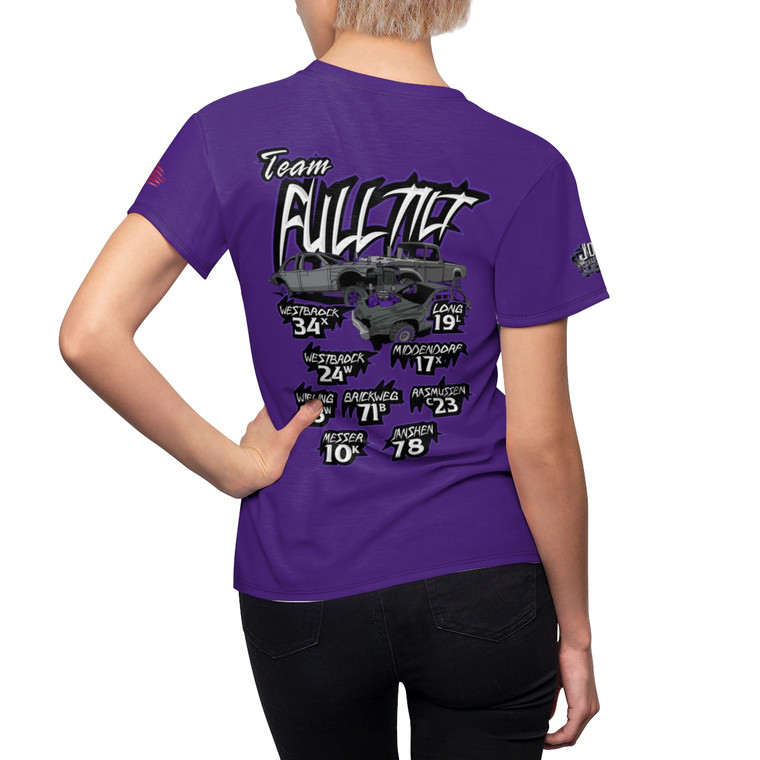 Team Full Tilt 2 purple Women's Cut & Sew Tee (AOP)