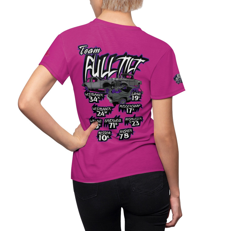  Team Full Tilt 2 pink Women's Cut & Sew Tee (AOP)