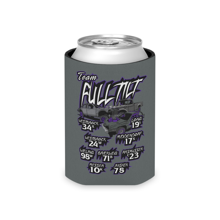 Team Full Tilt 2 gray Can Cooler