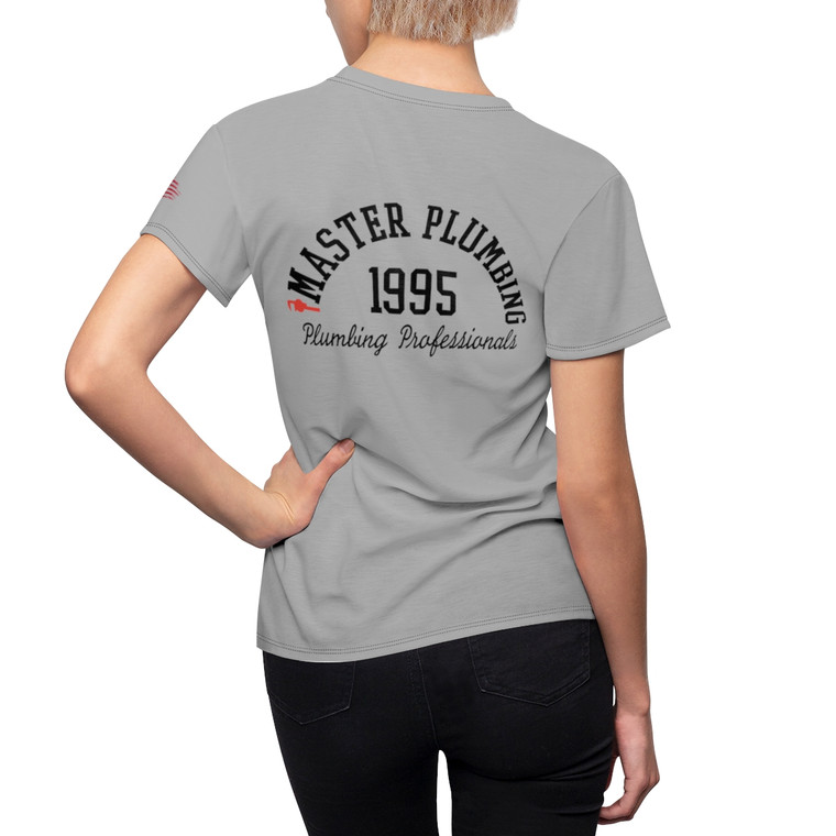 Master Plumbing lt gray Women's Cut & Sew Tee (AOP)