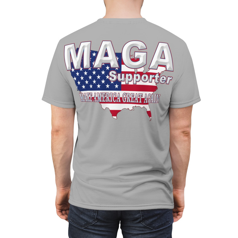 MAGA lt gray Unisex Cut & Sew Tee (AOP)