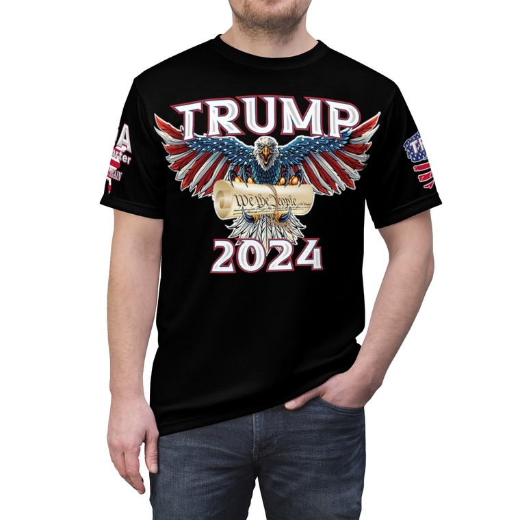 Trump We The People black Unisex Cut & Sew Tee (AOP)