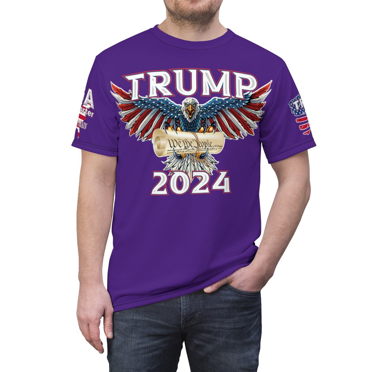 Trump We The People purple Unisex Cut & Sew Tee (AOP)