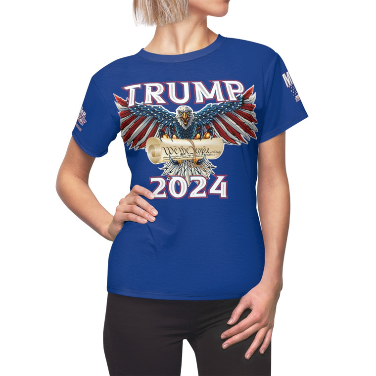 Trump We The People blue Women's Cut & Sew Tee (AOP)