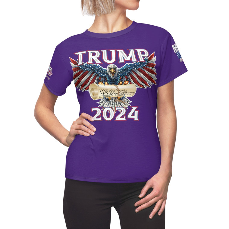 Trump We The People purple Women's Cut & Sew Tee (AOP)