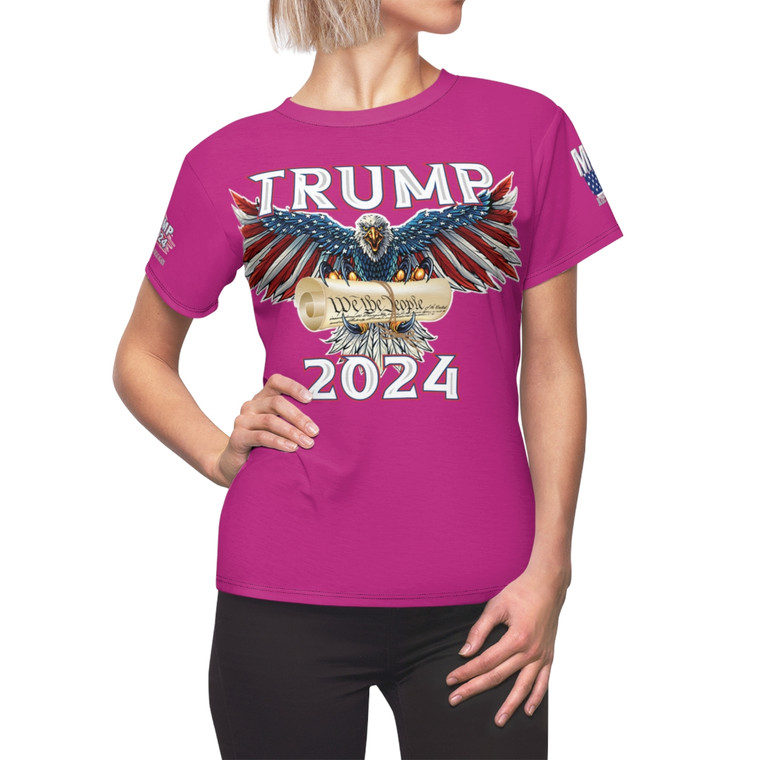 Trump We The People pink Women's Cut & Sew Tee (AOP)