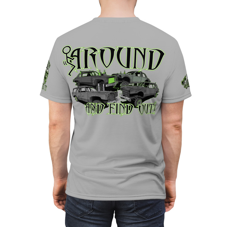  F Around black green lt gray Unisex Cut & Sew Tee (AOP)