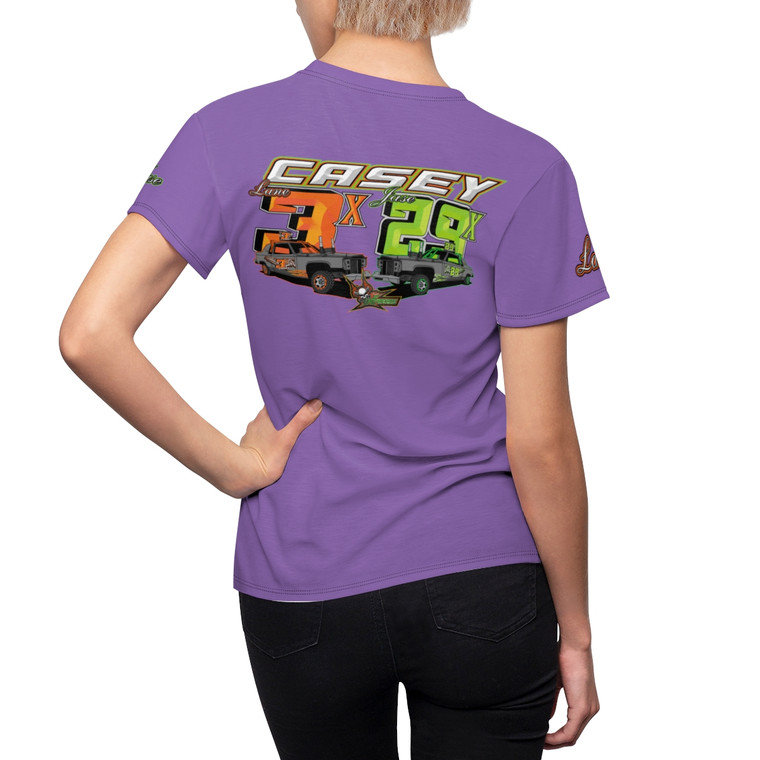 Lane Jase Casey lt purple Women's Cut & Sew Tee (AOP)