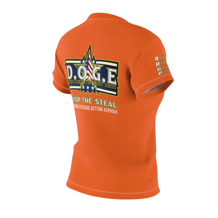 DOGE orange Women's Cut & Sew Tee (AOP)