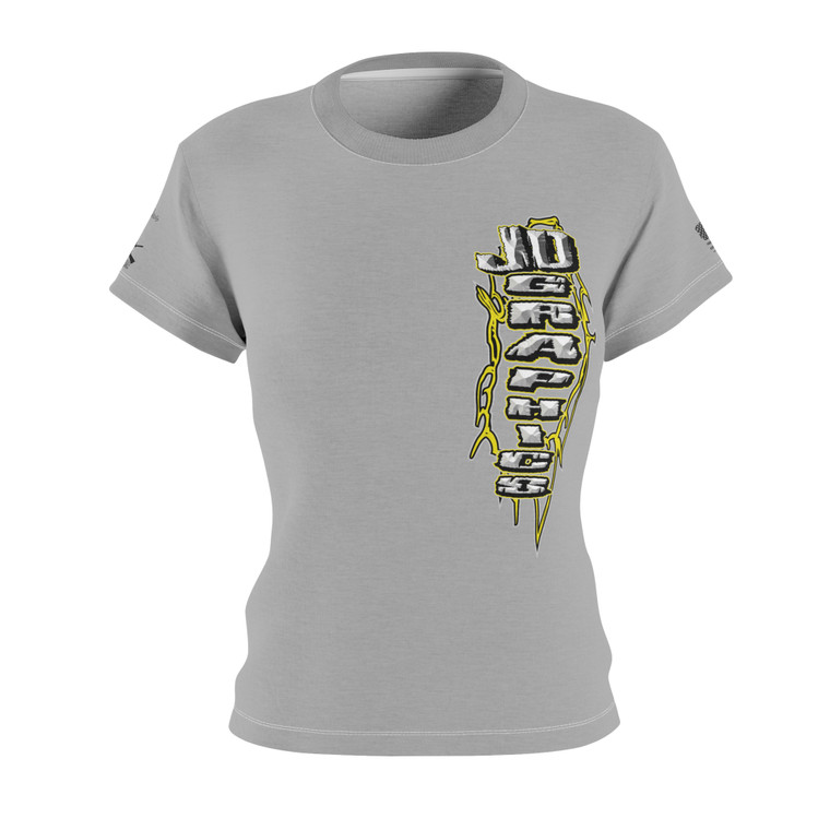 JD YELLOW lt gray Women's Cut & Sew Tee (AOP)