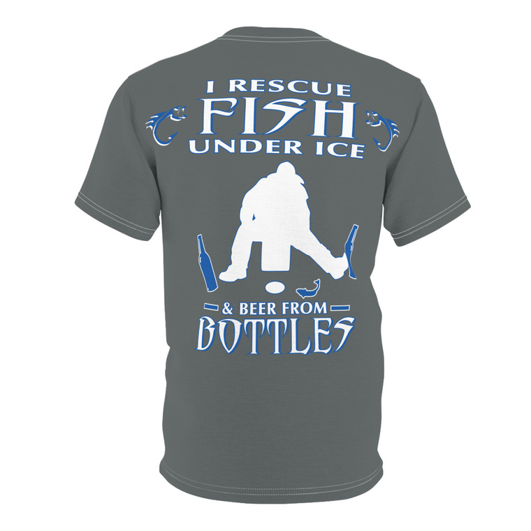  Rescue Fish gray Unisex AOP Cut & Sew Tee