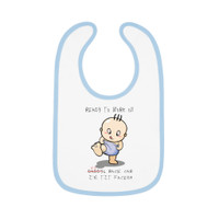 My Race Car Baby Contrast Trim Jersey Bib