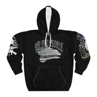 We the people black Unisex Pullover Hoodie (AOP)