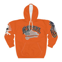 We the people Orange Unisex Pullover Hoodie (AOP)