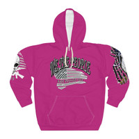 We the people Pink Unisex Pullover Hoodie (AOP)