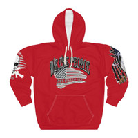 We the people Red Unisex Pullover Hoodie (AOP)