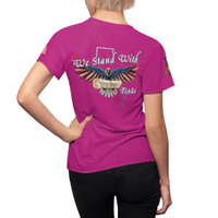 We stand with Texas 1 pink Women's Cut & Sew Tee (AOP)