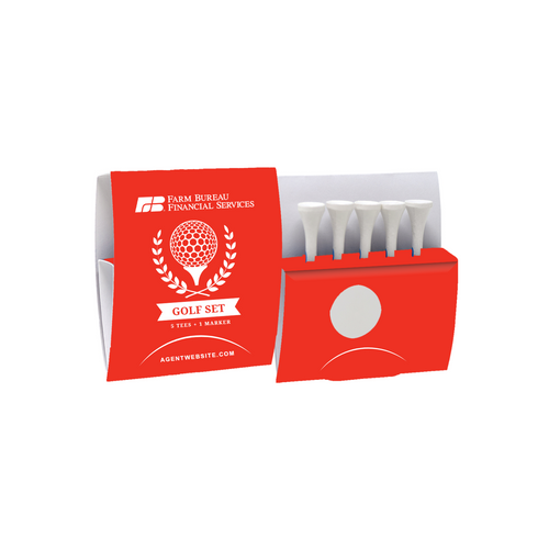 Personalized Golf Tee + Ball Marker Set