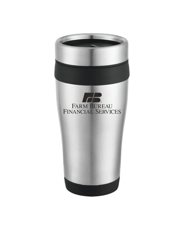 16 oz Carmel Stainless Steel Travel Mug