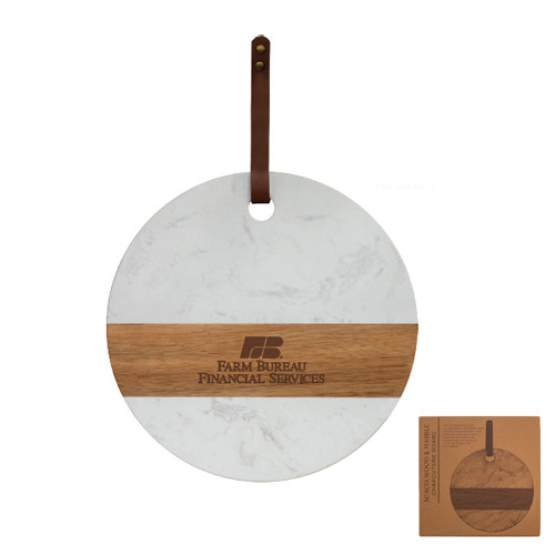 Acacia Wood & Marble Charcuterie Board