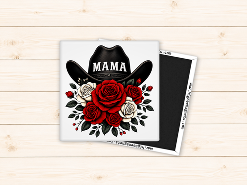 Western Mama Cowgirl Hat & Flowers Roses