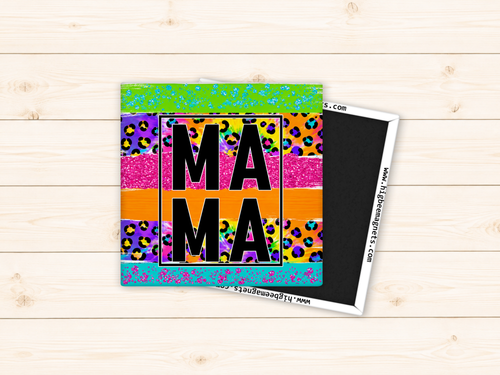 Neon Stripes & Leopard Print MAMA