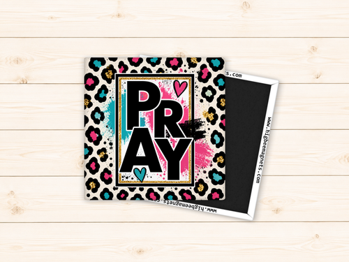 PRAY Glitter & Leopard Print