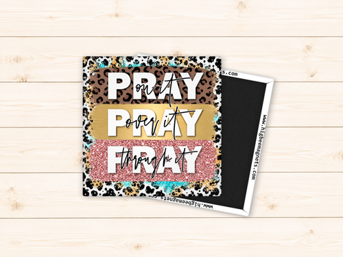 Leopard & Glitter Pray On It Pray Over It Pray Through It