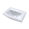 TOTO® Entrada™ Two-Piece Round 1.28 GPF Universal Height Toilet with Right-Hand Trip Lever, Cotton White - CST243EFR#01