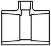 401-210 1-1/2X3/4 SXS TEE PVC SCH-40 SPEARS MFG. CO. 9216