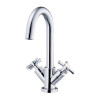 Danze D301059  Parma 2H Lavatory Faucet Single Hole Mount w/ Metal Touch Down Drain & Cross Handles 1.5gpm Chrome
