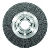 Weiler WEI06160 Trulock Medium Face Wire Wheel Brush, Round Hole, Steel, Crimped Wire, 10" Diameter, 0.014" Wire Diameter, 2" Arbor, 2" Bristle Length, 1-1/8" Brush Face Width, 3600 rpm