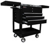 Homack MFG HOM-BK06043500 35" 4 DRW SLIDE TOP CART BLK.