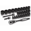 Grey Pneumatic GRY-82229M 1/2" Drive 12-Point Standard Length Metric Duo-Socket Set - 29 Piece